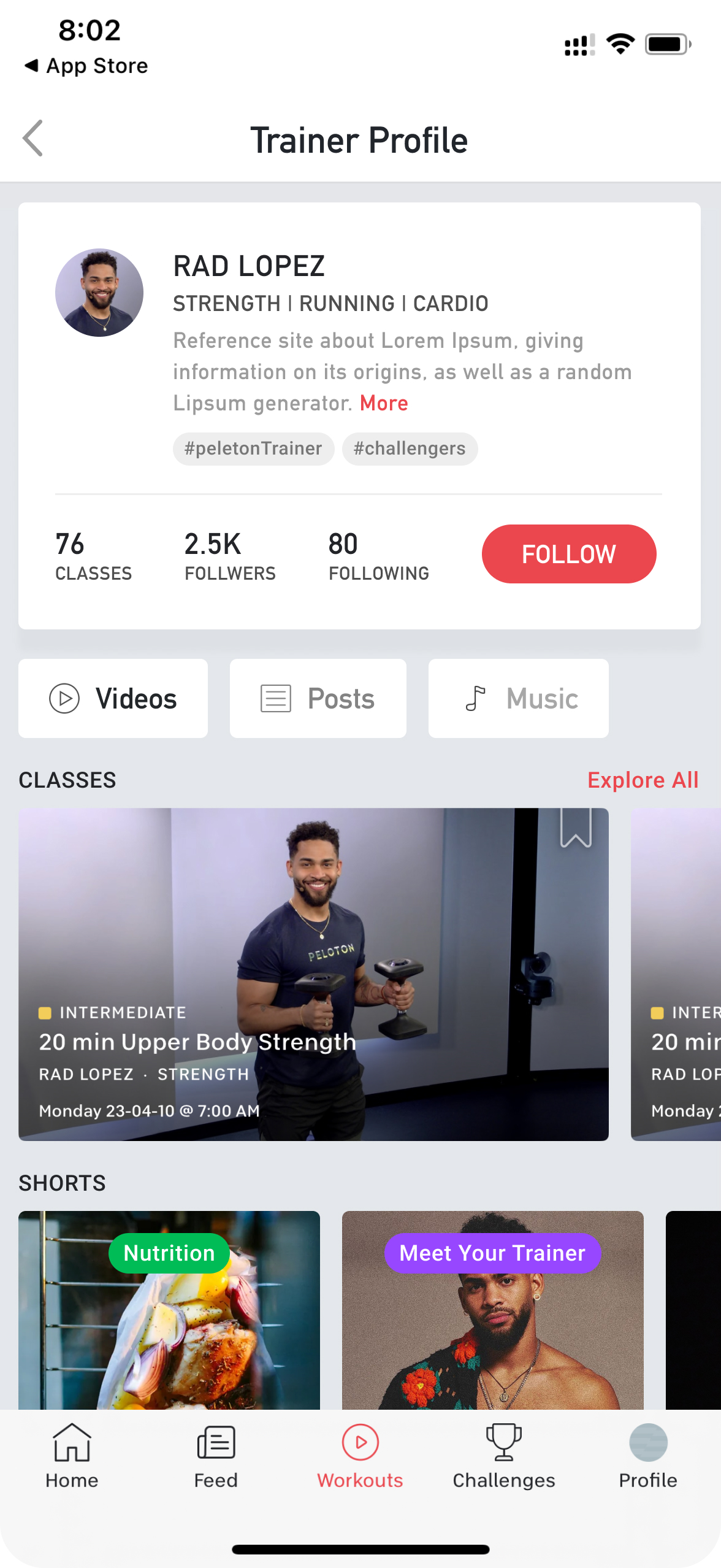 Trainer Profile   Videos