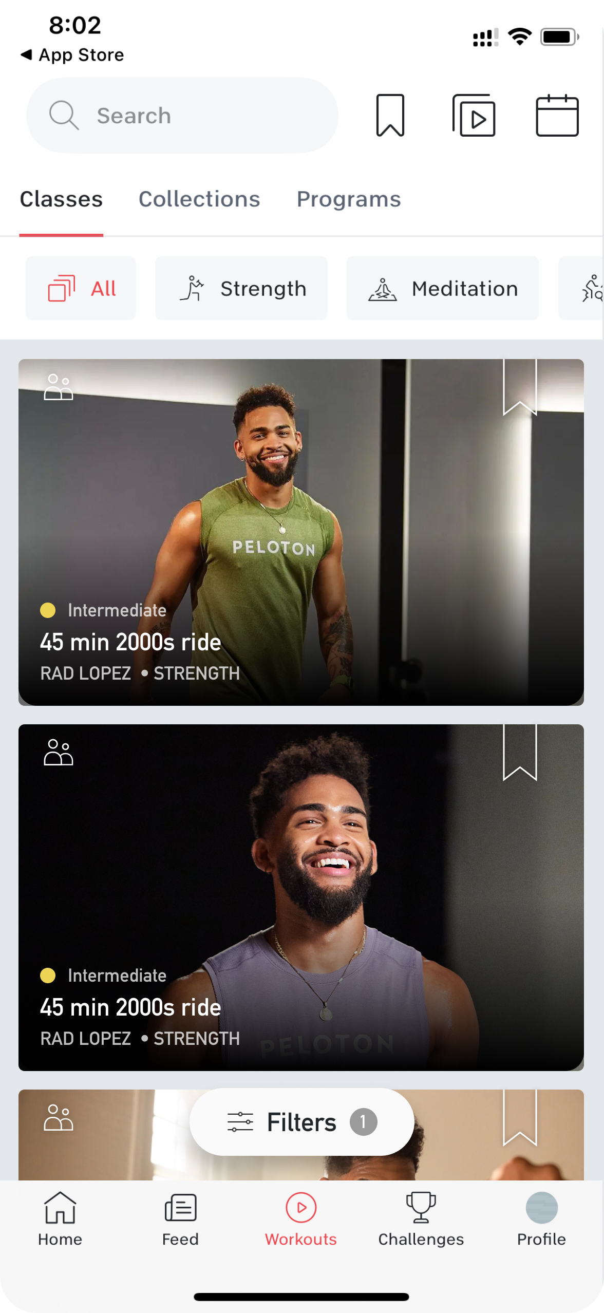Workouts   Filtered